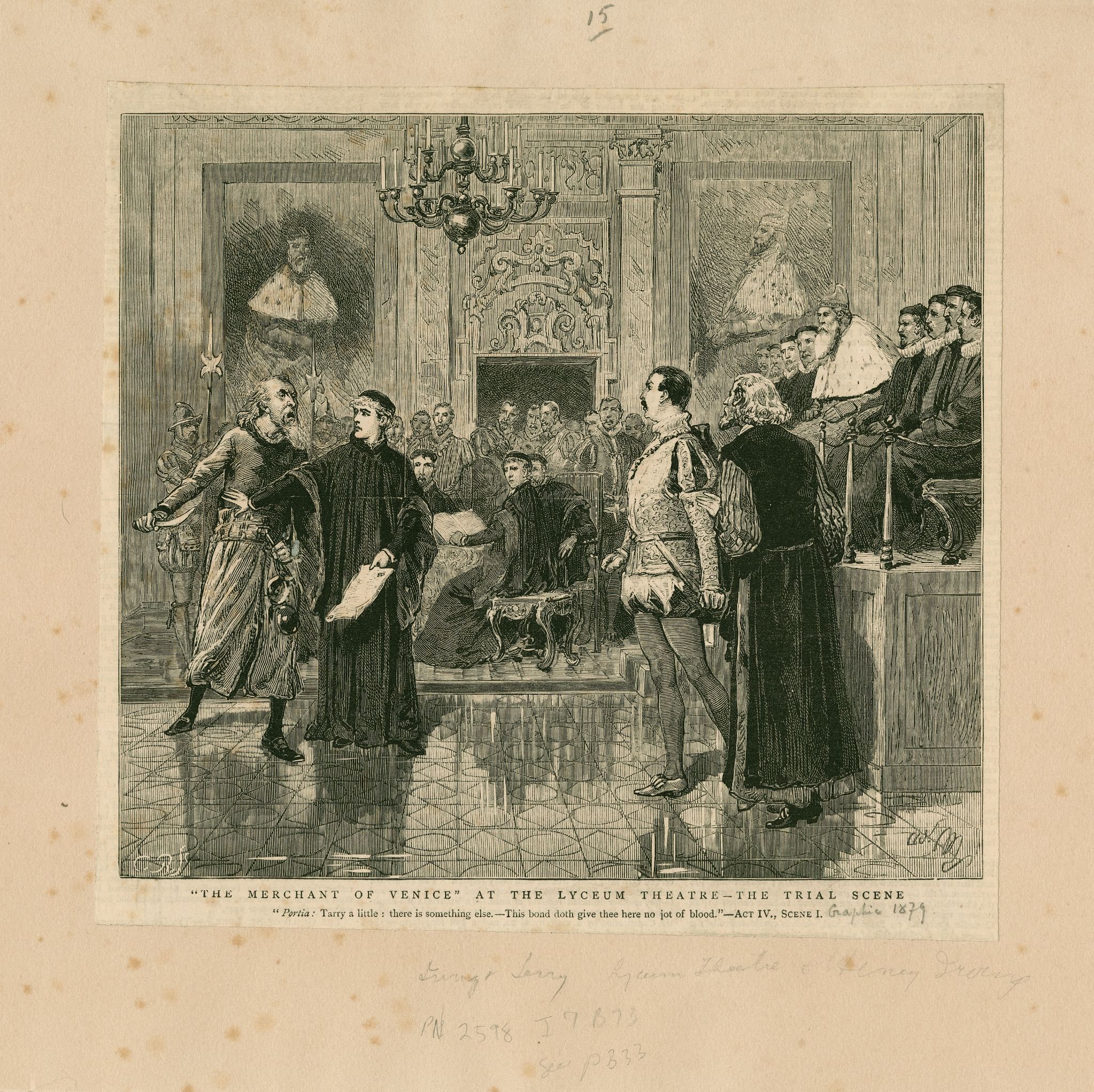 The Merchant of Venice at the Lyceum Theatre — The Trial Scene, 1879